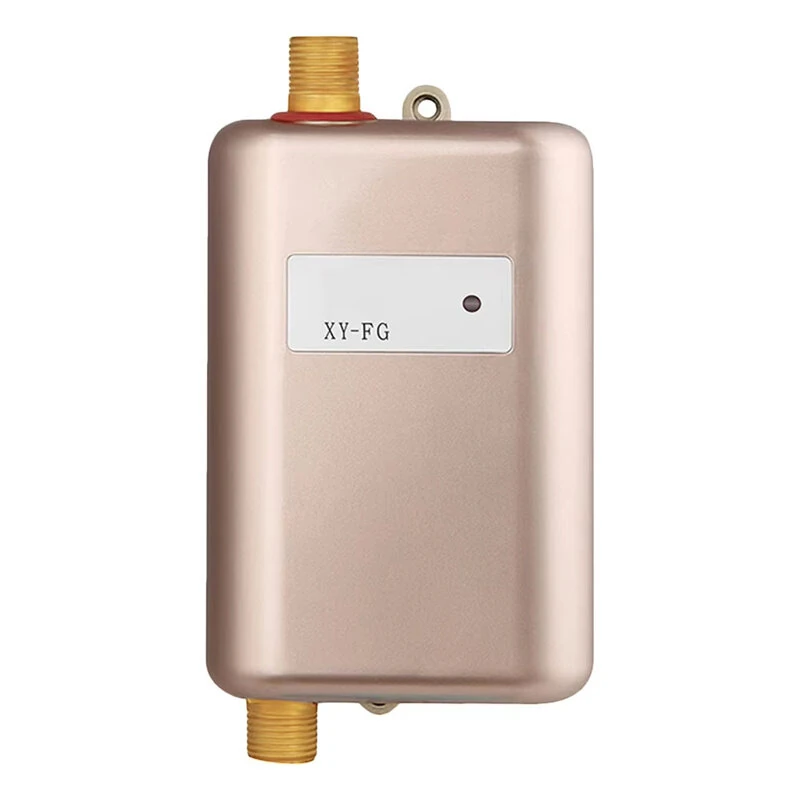 (image for) 3000W/3800W Electric Instant Tankless Water Heater 304 Stainless Steel IPX4 Waterproof Compact Design US/EU Plug Quick Heating for Kitchen Washbasin
